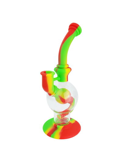 7.5" Silicone w/ Glass Globe Rig - detail view