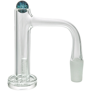 3″ 14 M 90° TOWER SLURPER SET W/ ETCH PILLAR & DICHRO MARBLE by Quartz