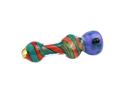4" Color Swirl Large Bowl Chillum - detail view