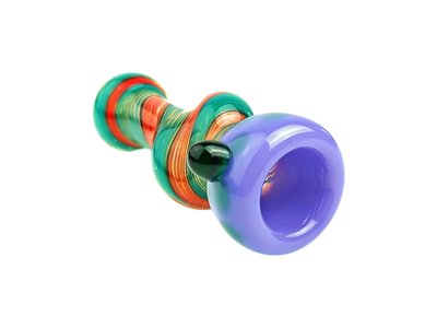 4" Color Swirl Large Bowl Chillum - close-up view