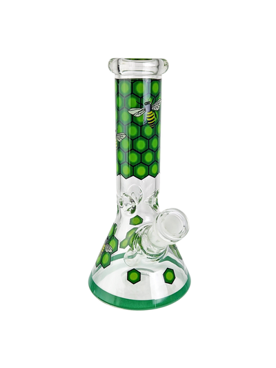 8" Bee & Honeycomb Decal Beaker - detail view