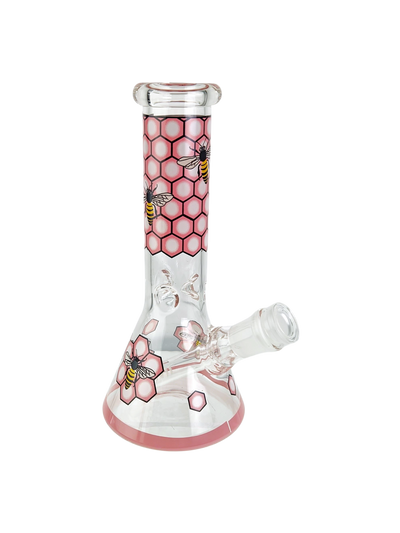 8" Bee & Honeycomb Decal Beaker - scale reference