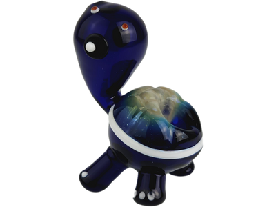 3.5" Sculpted Turtle w/ Color Shell Hand Pipe - additional view
