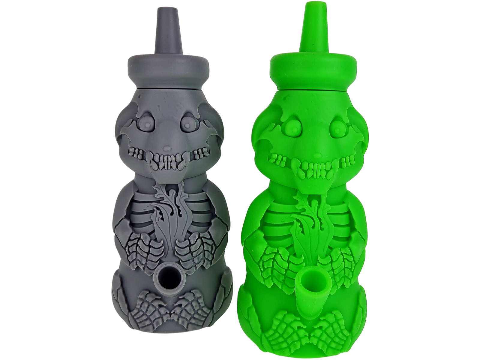 8″ SILICONE HONEY BEAR SKELETON BONG (ONE OFF)