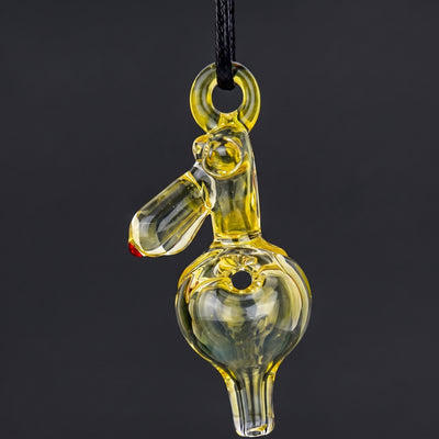 2.5" Fume Sexy Lady Glass Carb Cap Pendant (One Off)