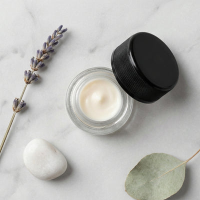 5ml Glass Jar- Heavy Bottom Child Resistant Jar with Black Lids