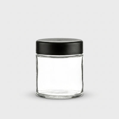 3oz Glass Jar with Black Child-Resistant Lid