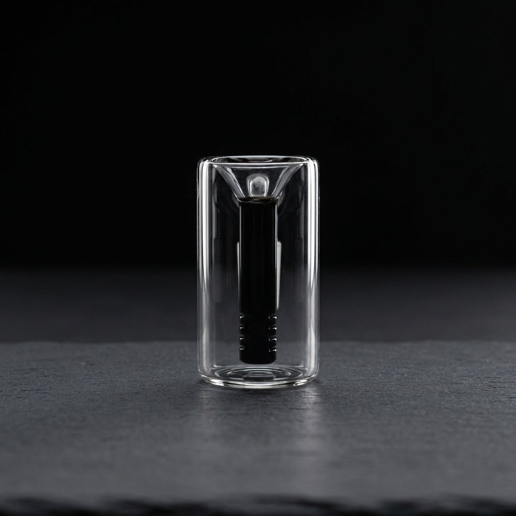 3″ 14 M 90° Encore Color Joint Pull Out Ash Catcher on dark slate surface - Oil Slick Pad