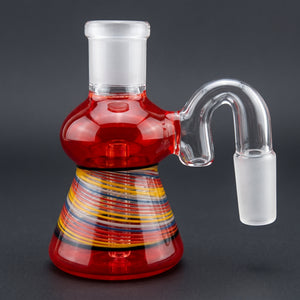 3" Rainbow Swirl Ash Catcher - 14mm Male 90°