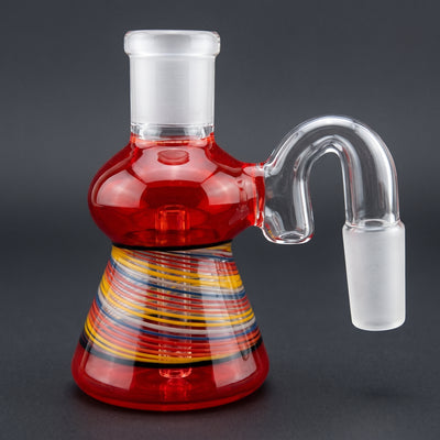 3" Rainbow Swirl Ash Catcher - 14mm Male 90°