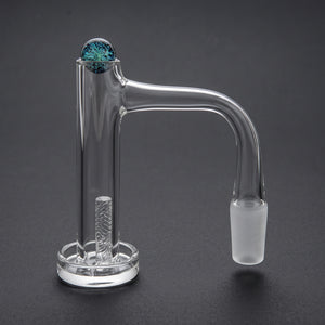 3" Tower Slurper Set w/ Etch Pillar & Dichro Marble - 14mm Male 90°
