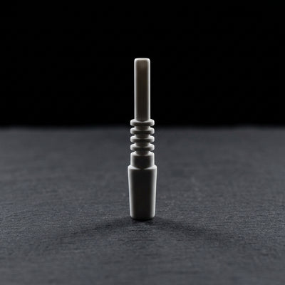 3″ 14mm Ceramic Nectar Tip on dark slate surface - Oil Slick Pad