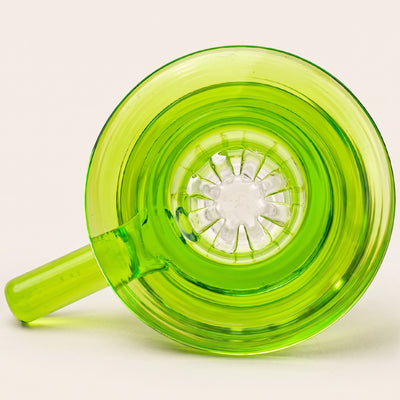 3" 14mm Wide UFO Shape Solid Color Screen Flower Bowl, light background