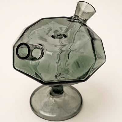 3.5" Color Diamond Footed Joint Bubbler, light background