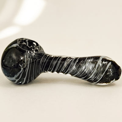 3.5" Color Spiral Glass Hand Pipe, light background