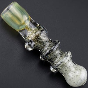 3.5" Double Maria Fume Black & White Frit Chillum