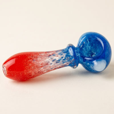 3.5″ Frit Two-Tone Glass Hand Pipe, light background