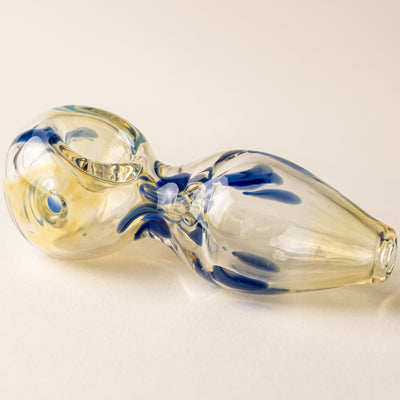 3.5" Fume Polka Dot Peanut Shape Hand Pipe, light background