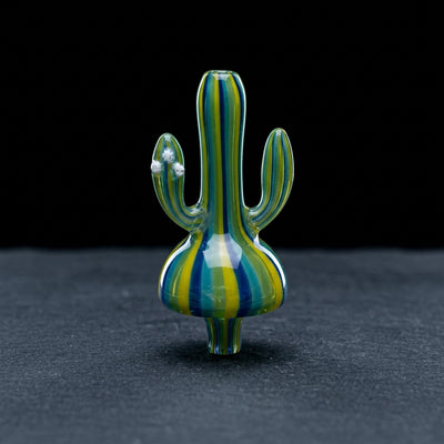 3.5″ Vac Stack Cactus Carb Cap on dark slate surface - Oil Slick Pad