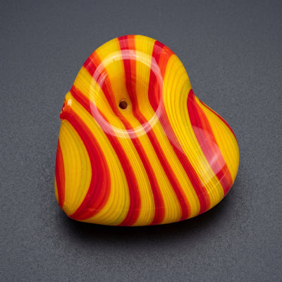 3.5" Vac Stack Line Swirl Heart Hand Pipe