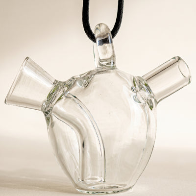 3" Clear Joint Bubbler Pendant, light background