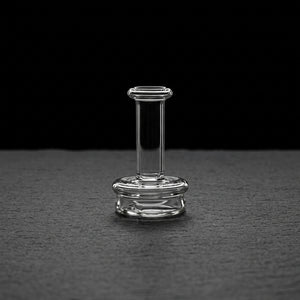 3" Clear Puffco Dry Top on dark slate surface - Oil Slick Pad