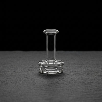 3" Clear Puffco Dry Top on dark slate surface - Oil Slick Pad