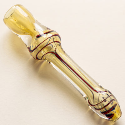 3" Flat Mouth Fume Color Swirl Chillum, light background