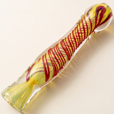 3" Fume Twisted Cane Chillum, light background