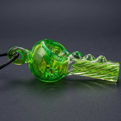 3" Neon Color Twisted Mouthpiece Pendant Pipe