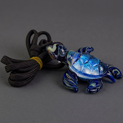 3" Peaselburg Dichro Large Turtle Pendant