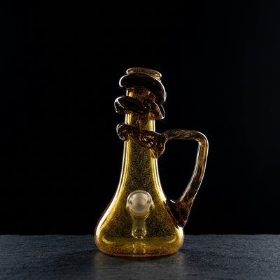 Special K Medium Water Pipe – Made in USA on dark slate surface - Oil Slick Pad