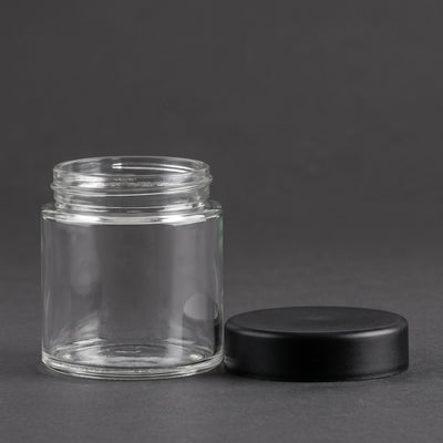 3oz Glass Jar with Black Child-Resistant Lid