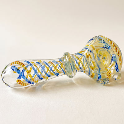 4.5" Color Cane Twist Maria Body Hand Pipe, light background