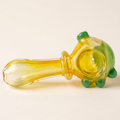 4.5" Color Dot & Face Accent Fume Maria Body Hand Pipe, light background