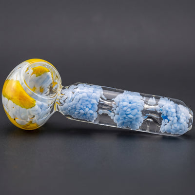 4.5" Frit & Clear Hand Pipe