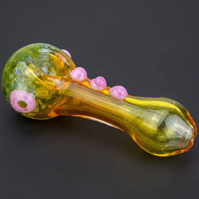 4.5" Frit Head Fume Color Dot Body Hand Pipe