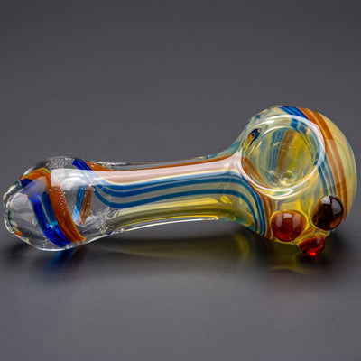 4.5" Fume Multi Color Swirl w/ 3 Dots Hand Pipe