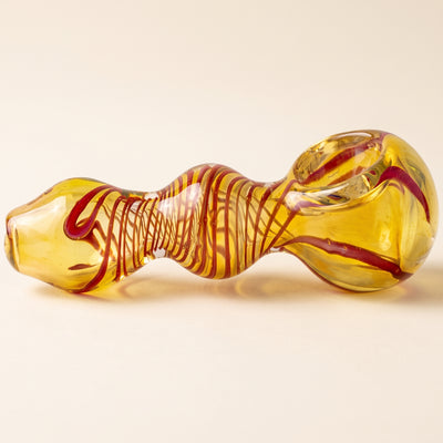 4.5" Fume Orb Body Color Swirl Hand Pipe, light background