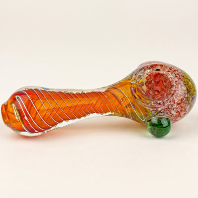 4.5" Fume Swirl Body Cone Head Hand Pipe, light background