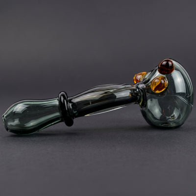 4.5" Gray Base w/ Flat Disc Wigwag Body Hand Pipe