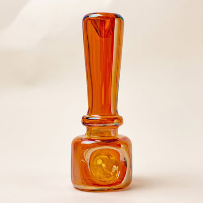 4.5" Iridescent Stand Up Tower Hand Pipe, light background