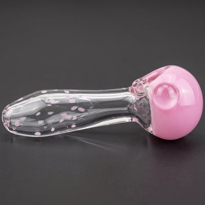 4.5" Opaque Head Clear Body Frit Dot Hand Pipe