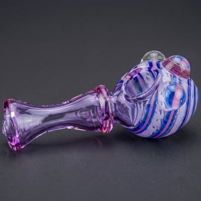 4.5" Purple & Color Cane Hand Pipe