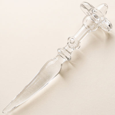 4.5" Thick Glass Sword Carb Cap & Dab Tool, light background