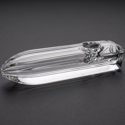 4" Clear Square Thick Hand Pipe