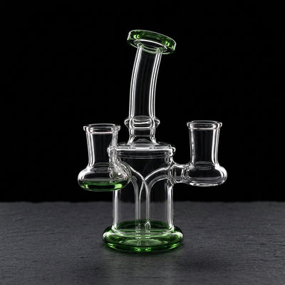 4" Color Base Mini Banger Hanger on dark slate surface - Oil Slick Pad