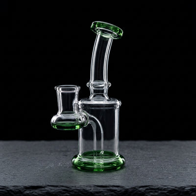 4" Color Base Mini Banger Hanger (One Off) on dark slate surface - Oil Slick Pad