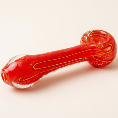 4" Color Glass Hand Pipe, light background