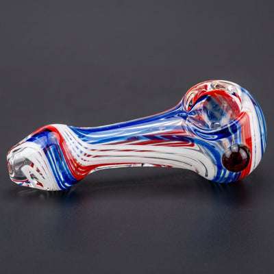 4" Color Swirl Twist Head & Mouth Hand Pipe